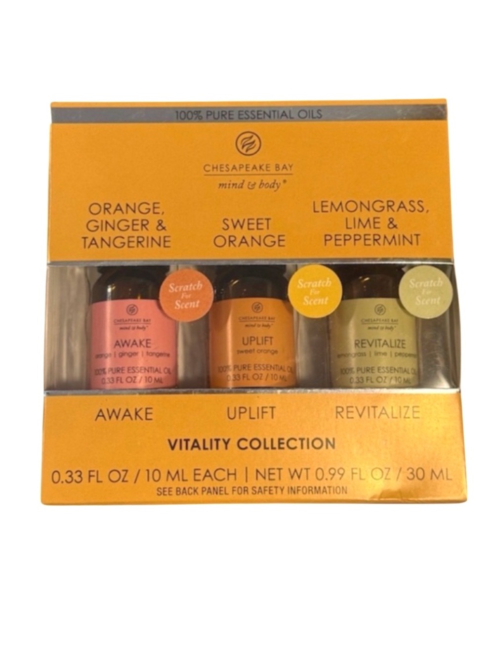 New Chesapeake Bay Mind and Body Vitality Collection Pure Essential Oil Set